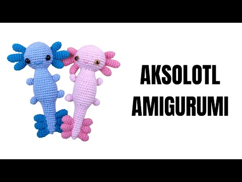 Aksolotl amigurumi - wzór na salamandrę na szydełku!