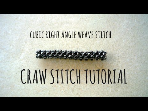 Tutorial krok po kroku na ścieg CRAW (Cubic Right Angle Weave Stitch) | Qrkoko.pl