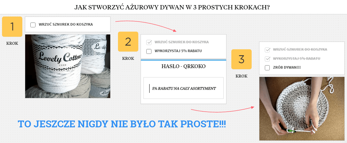 Qrkoko.pl - Prosty dywan szydełkowy z ażurowym akcentem